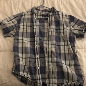 Blue plaid shirt, mens small, American eagle shirt. Never worn